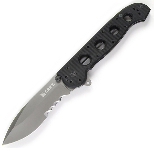 foto M21 G10 Grip black half-serrated